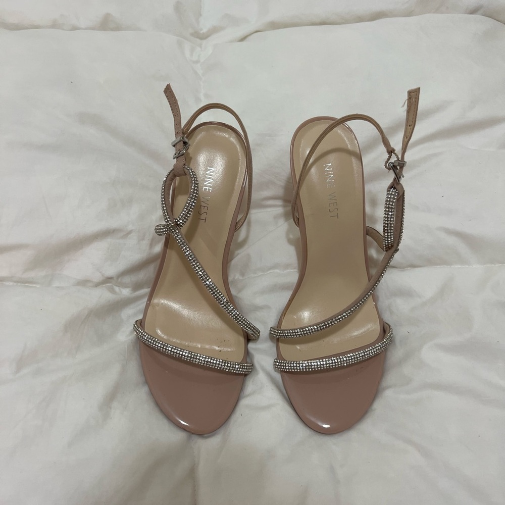 Nine West Nude Strappy Heels